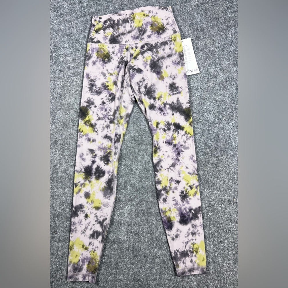 NWT Lululemon Leggings Align HR 25” Women’s Size 4 TieDye Gray Green High Rise